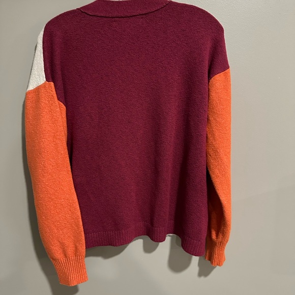 Loft color blocked v-neck cardigan - Picture 4 of 4